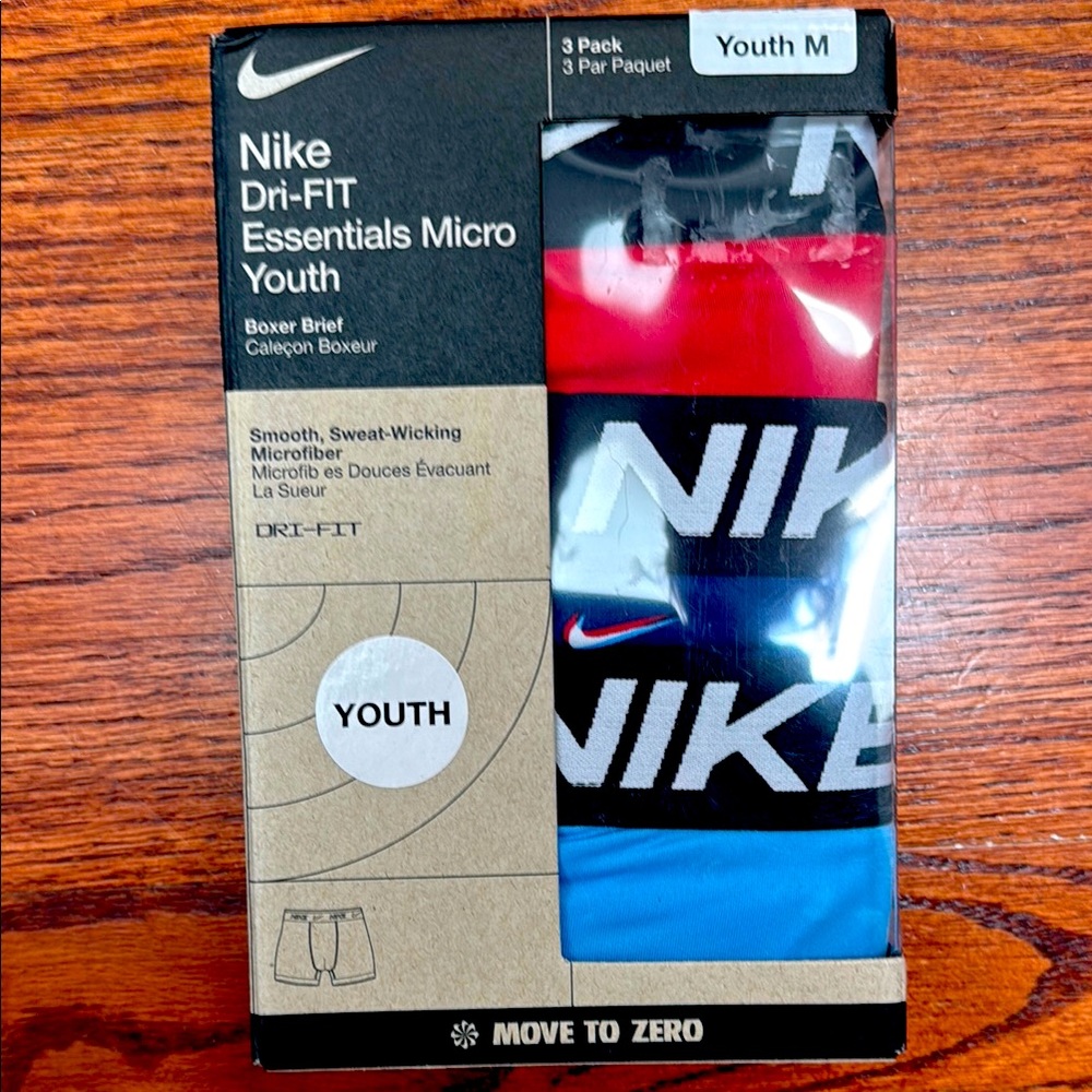 Nike Youth Medium Boxer Briefs - Black, Red, Blue